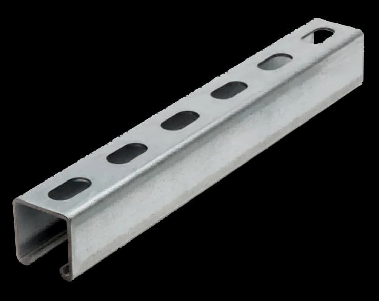 Canal Strut de acero pregalvanizado 41 × 41 × 2.5 mm · 3.05 m